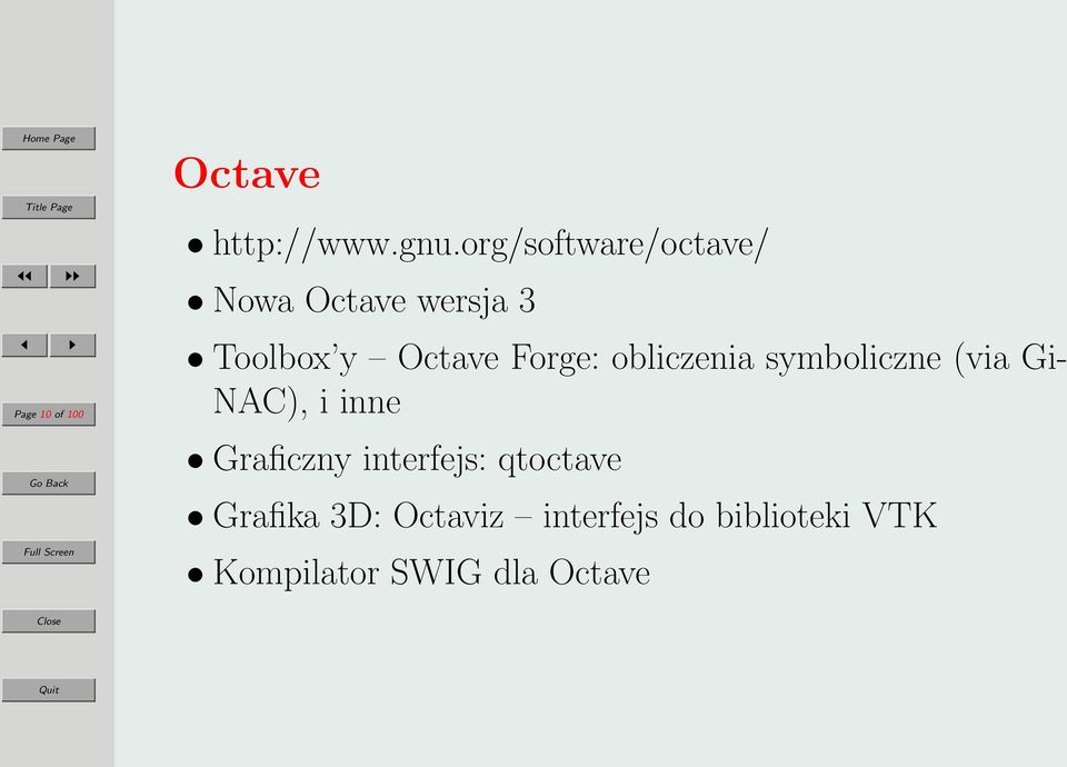 Forge: obliczenia symboliczne (via Gi- NAC), i inne Graficzny