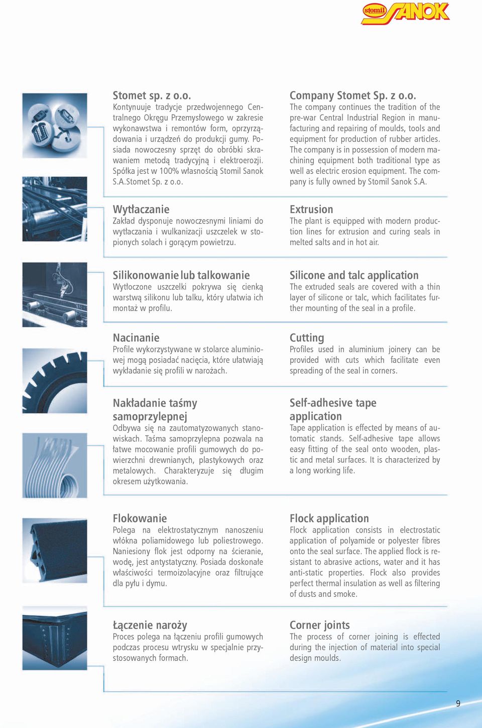 Company Stomet Sp. z o.o. The company continues the tradition of the pre-war Central Industrial Region in manufacturing and repairing of moulds, tools and equipment for production of rubber articles.
