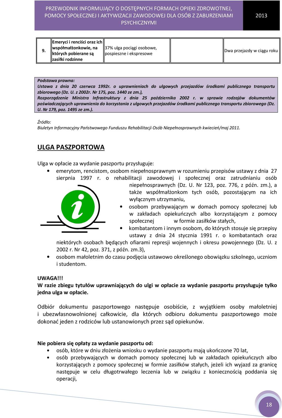 ), Rozporządzenie Ministra Infrastruktury z dnia 25 października 2002 r.