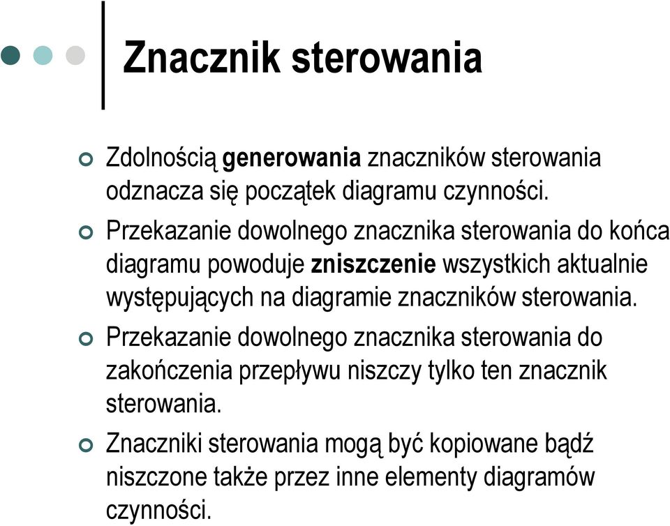 na diagramie znaczników sterowania.