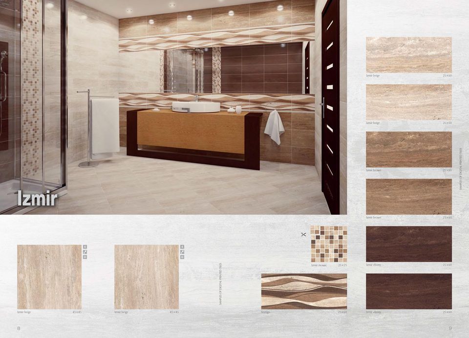 mosaic 25 25 Izmir ebony 25 60 Izmir beige 45