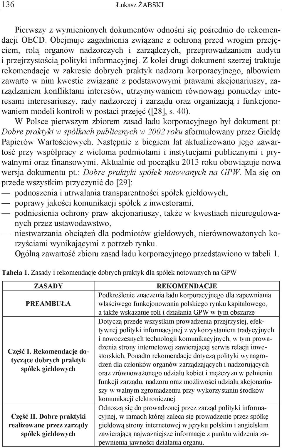 Z kolei drugi dokument szerzej traktuje rekomendacje w zakresie dobrych praktyk nadzoru korporacyjnego, albowiem zawarto w nim kwestie zwi zane z podstawowymi prawami akcjonariuszy, zarz dzaniem