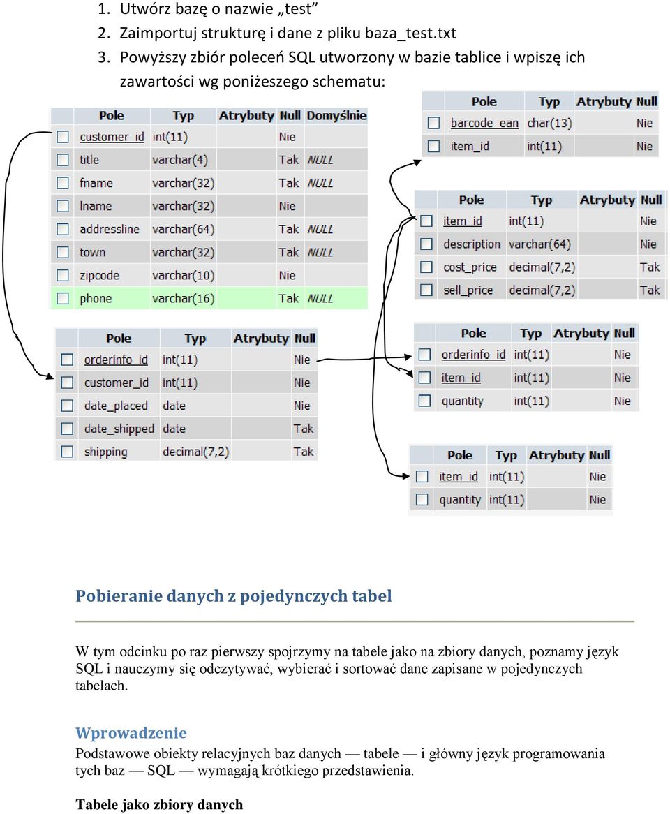 W tym odcinku po raz pierwszy spojrzymy na tabele jako na zbiory danych, poznamy język SQL i nauczymy się odczytywać, wybierać i sortować