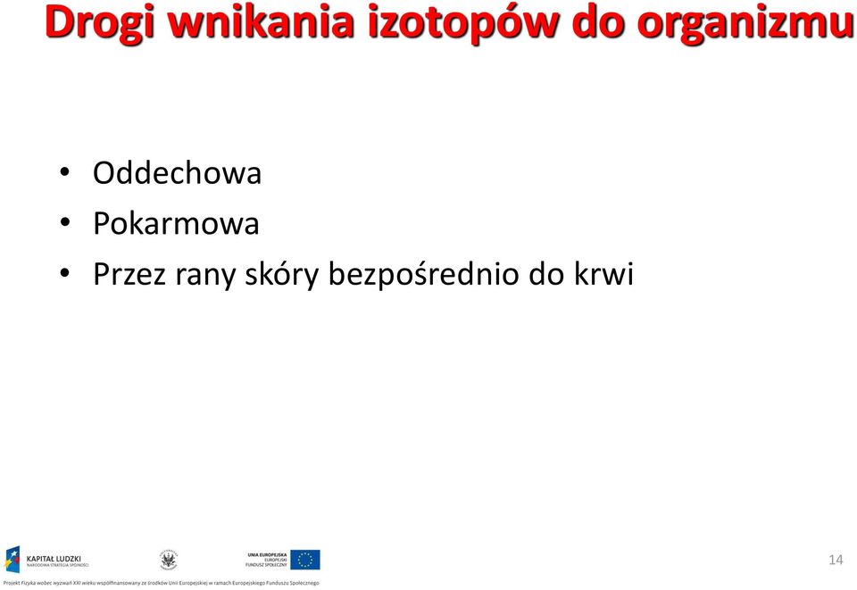 Pokarmowa Przez rany