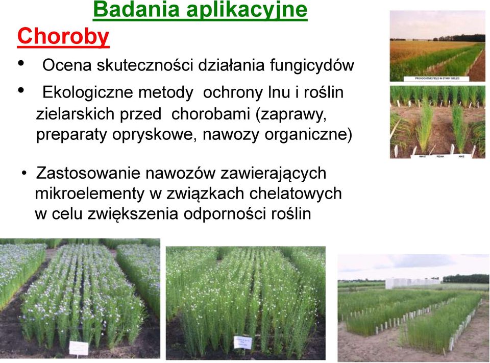 (zaprawy, preparaty opryskowe, nawozy organiczne) Zastosowanie nawozów