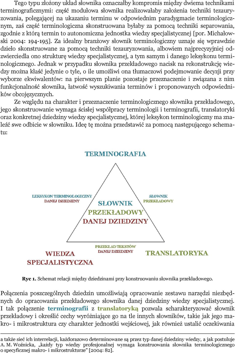 specjalistycznej [por. Michałowski 2004: 194-195].