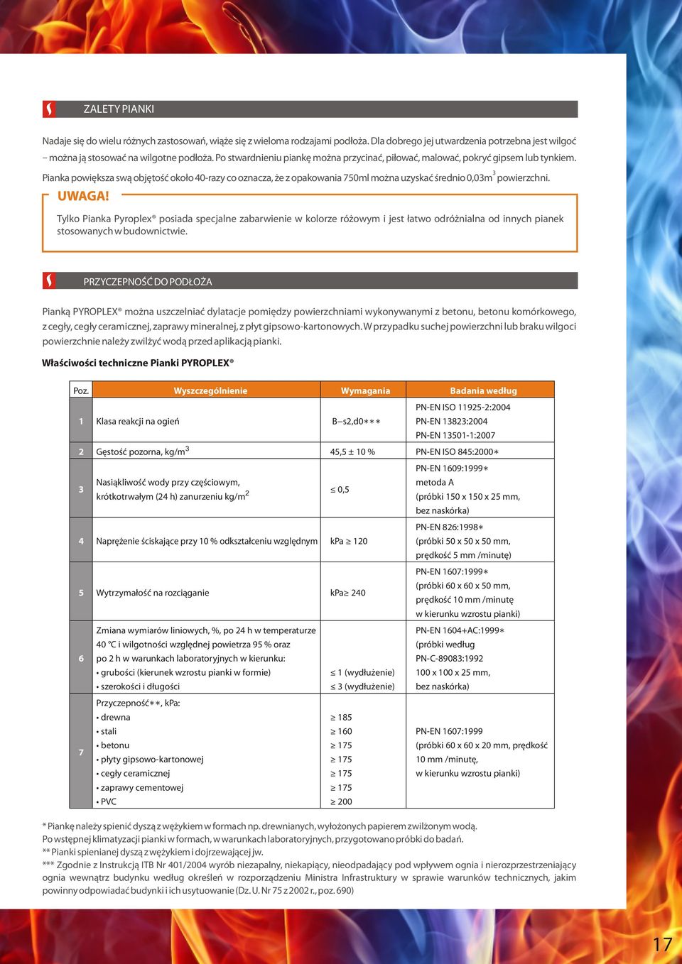 3 Pianka powiększa swą objętość około 40-razy co oznacza, że z opakowania 750ml można uzyskać średnio 0,03m powierzchni.