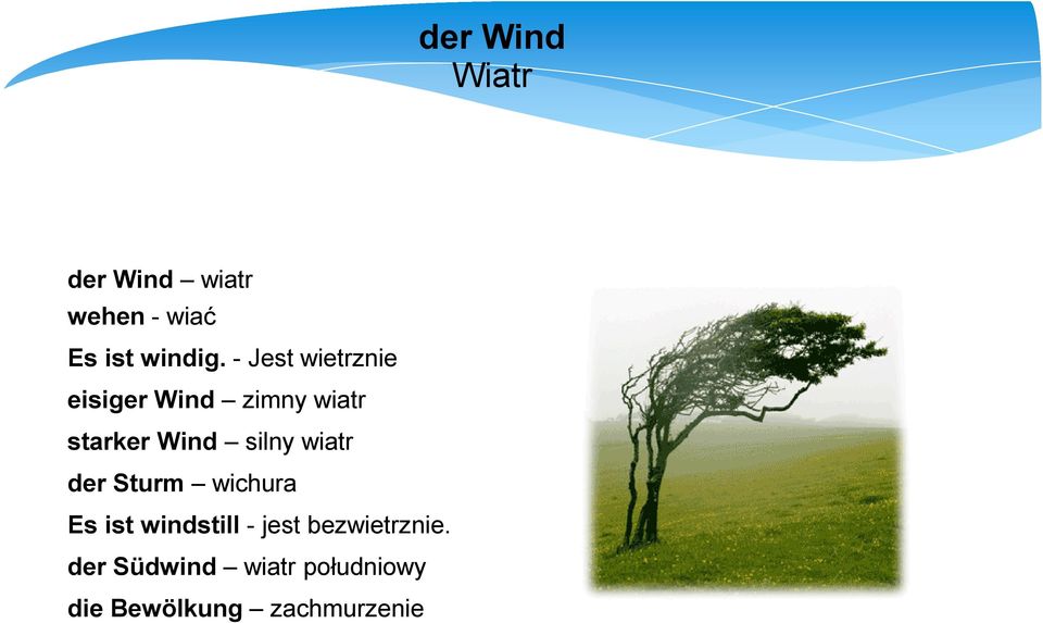 silny wiatr der Sturm wichura Es ist windstill - jest