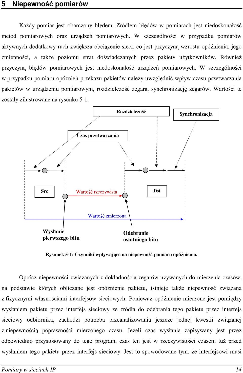 uŝytkowników. RównieŜ przyczyną błędów pomiarowych jest niedoskonałość urządzeń pomiarowych.