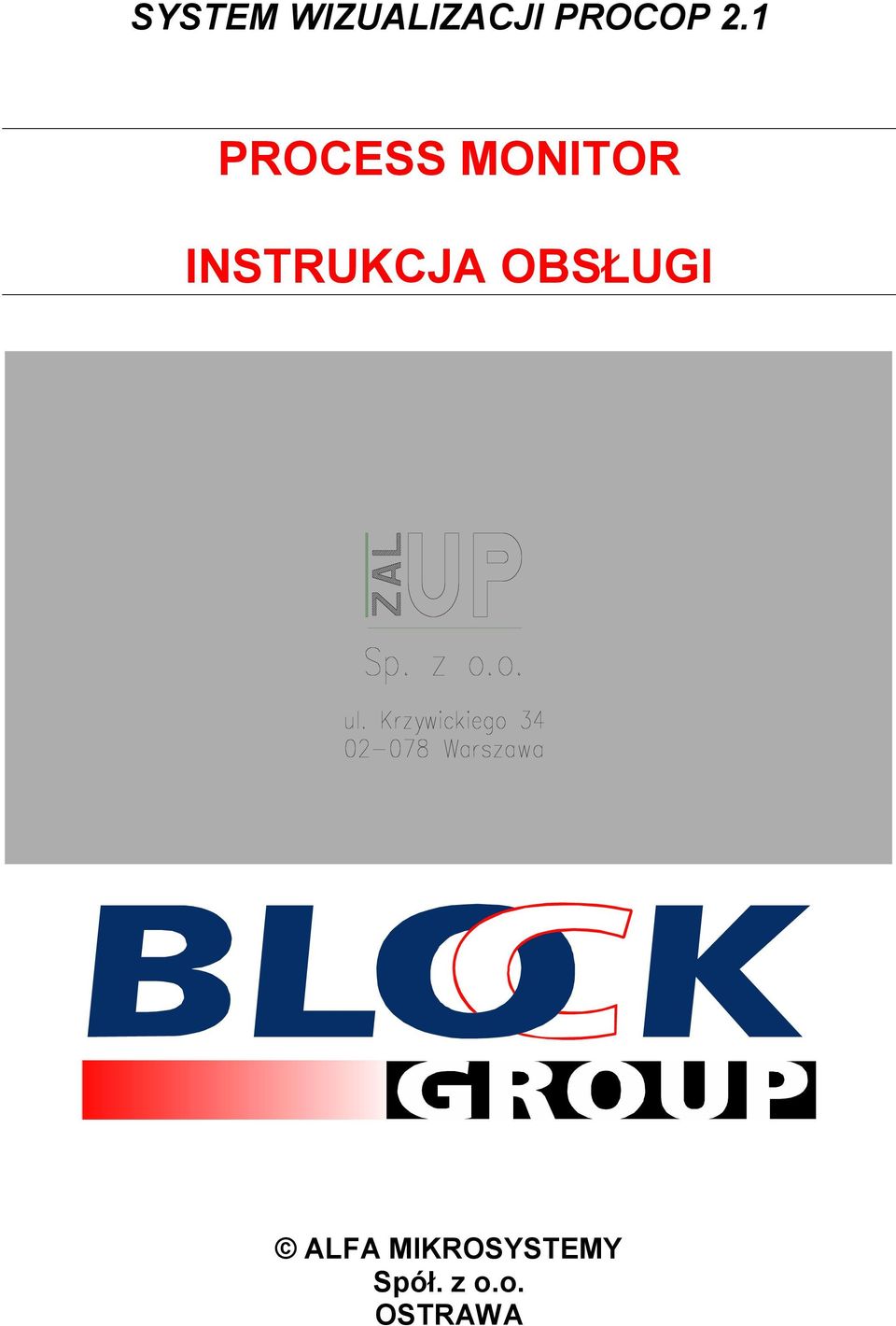 INSTRUKCJA OBSŁ UGI ALFA