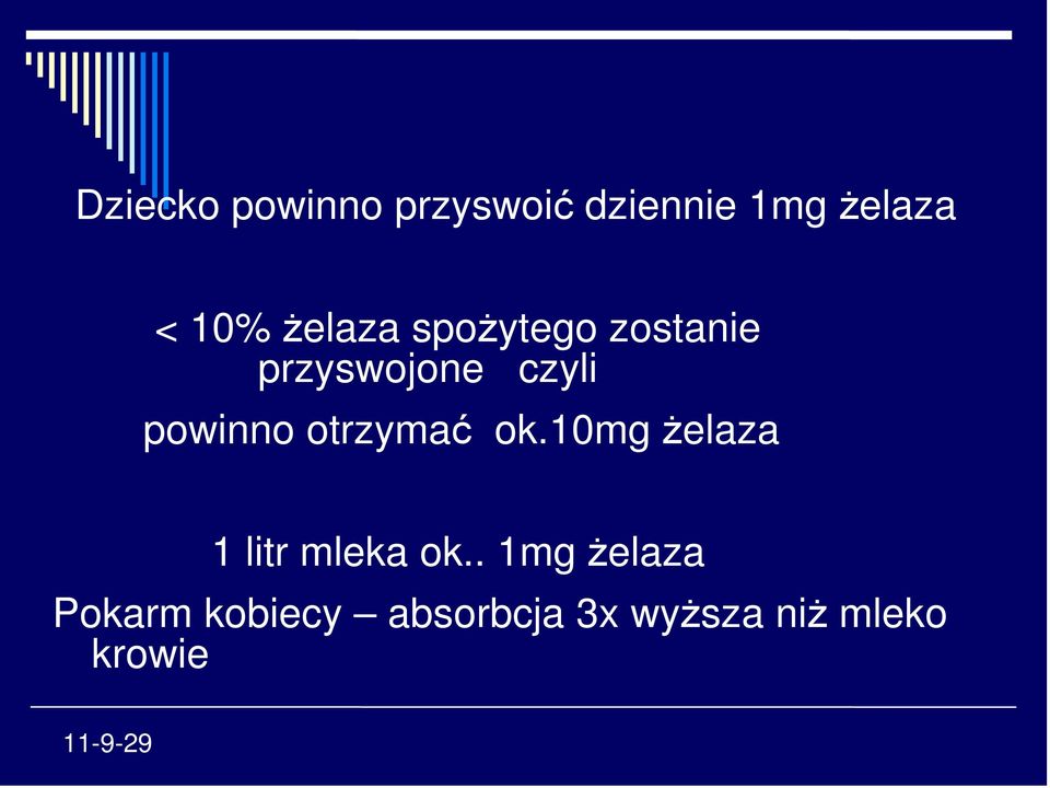 otrzymać ok.10mg żelaza 1 litr mleka ok.