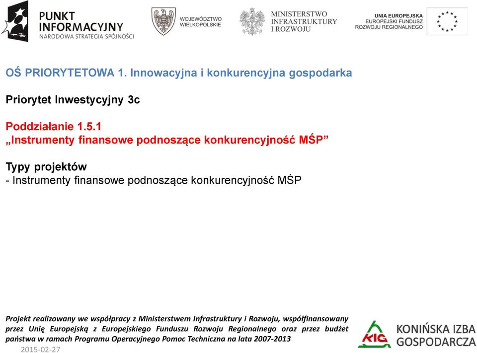 Inwestycyjny 3c Poddziałanie 1.5.