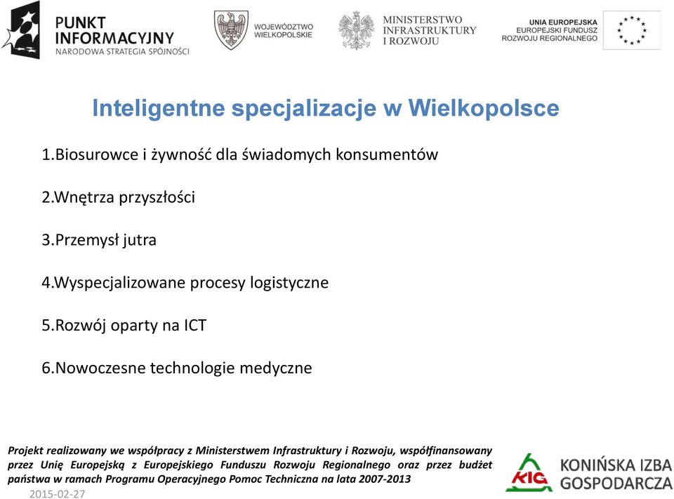 Wnętrza przyszłości 3.Przemysł jutra 4.