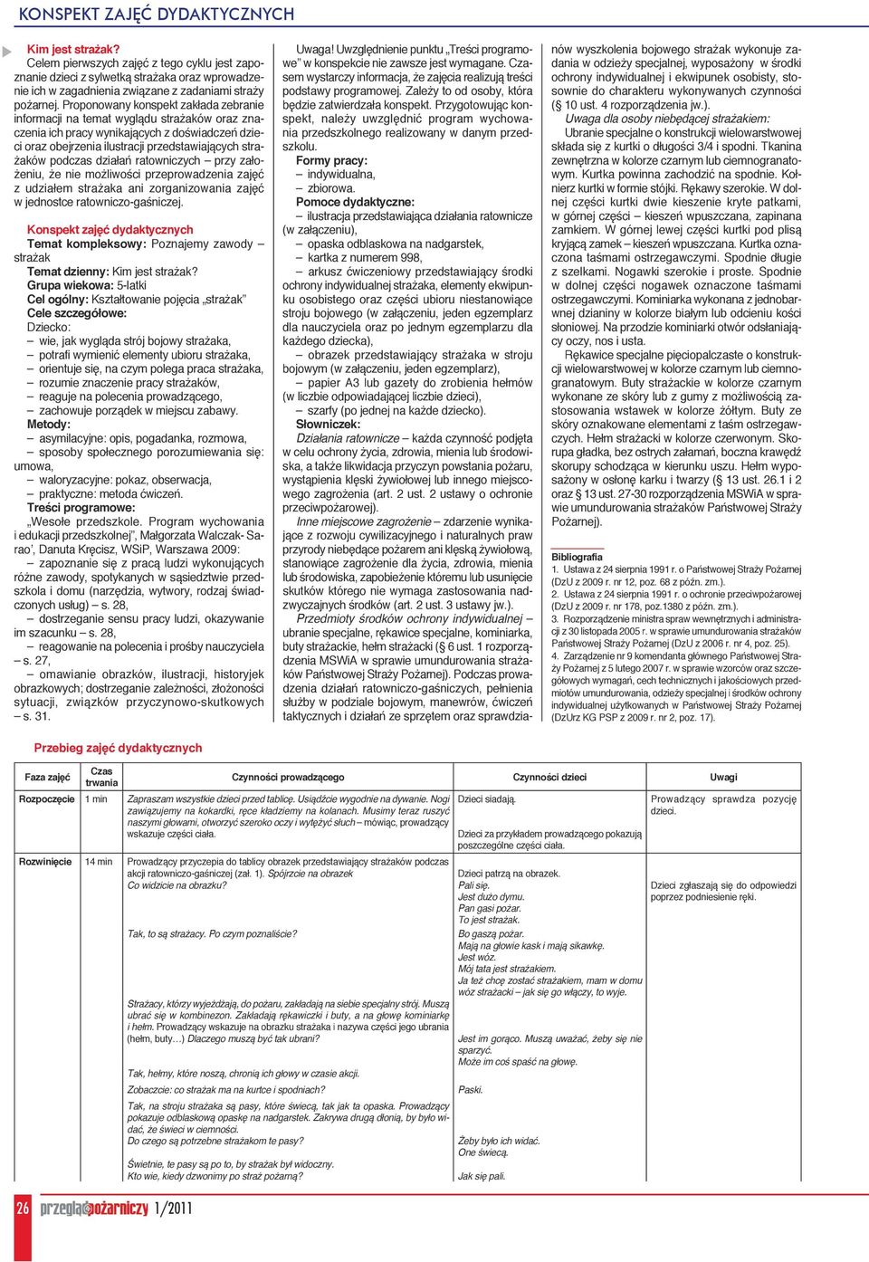 działań ratowniczych przy założeniu, że nie możliwości przeprowadzenia zajęć z udziałem strażaka ani zorganizowania zajęć w jednostce ratowniczo-gaśniczej.