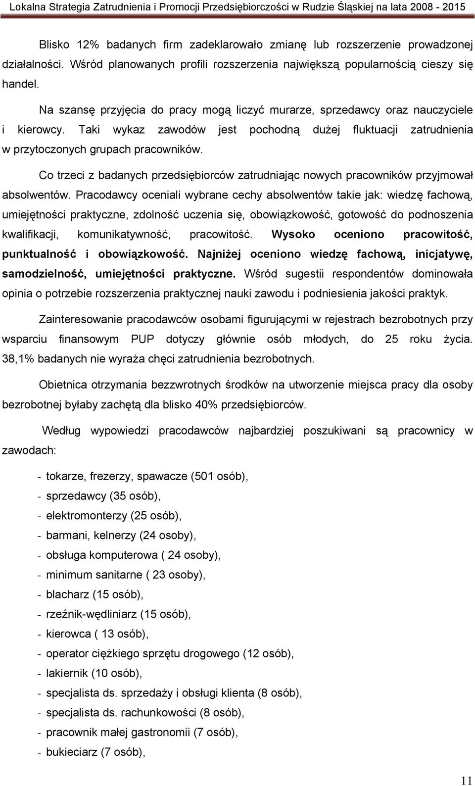 Co trzeci z badanych przedsiębiorców zatrudniając nowych pracowników przyjmował absolwentów.