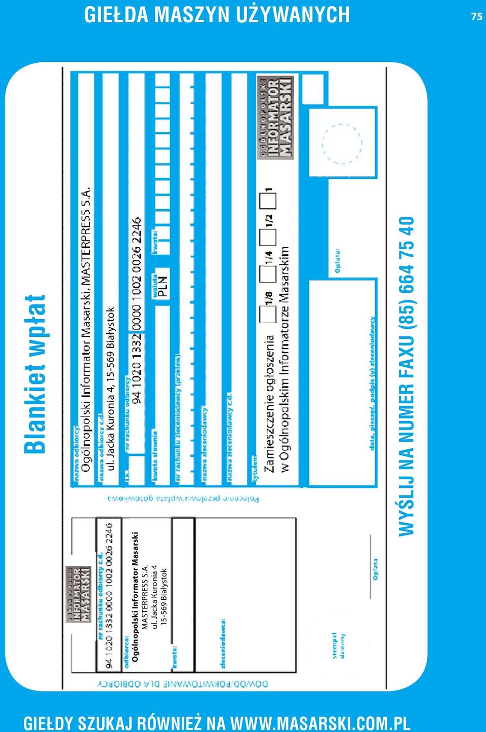 Informator Masarski MASTERPRESS S.A. ul.