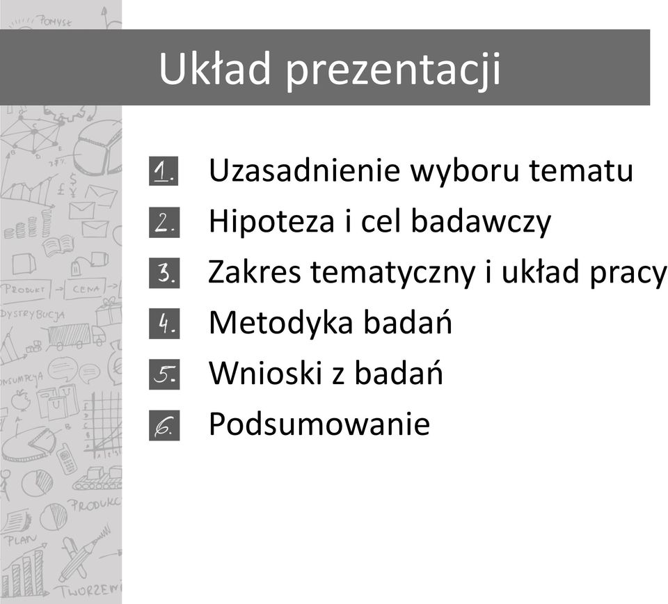 badawczy Zakres tematyczny i układ