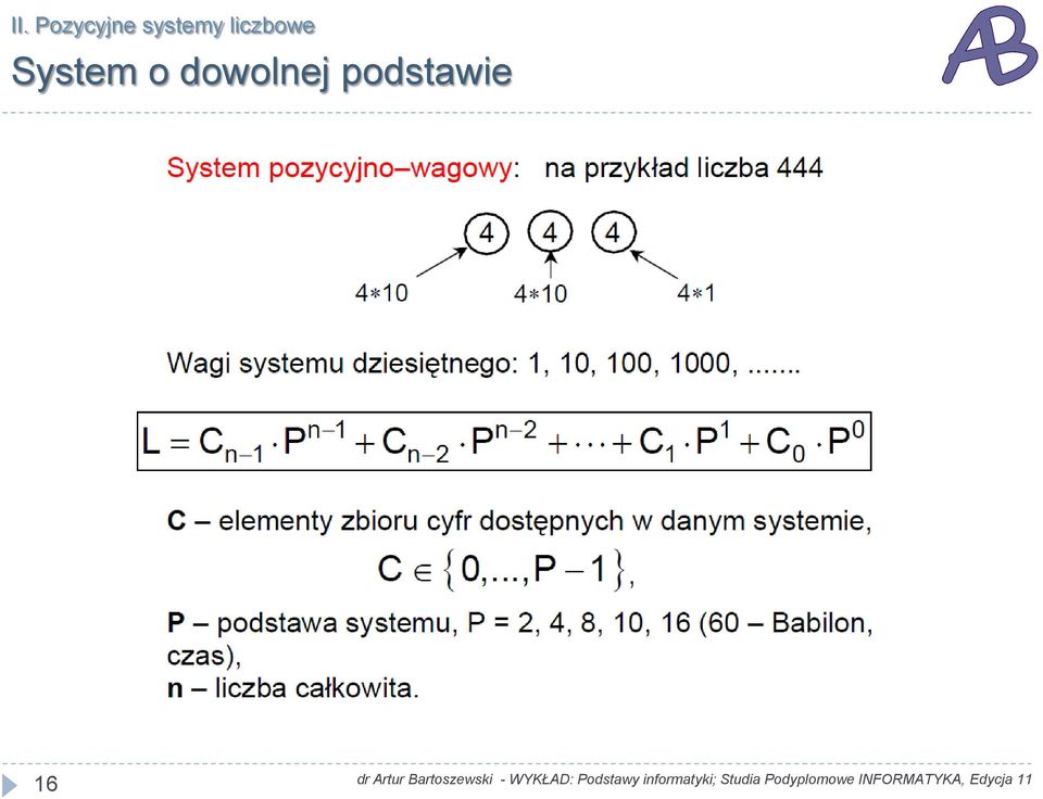 liczbowe System