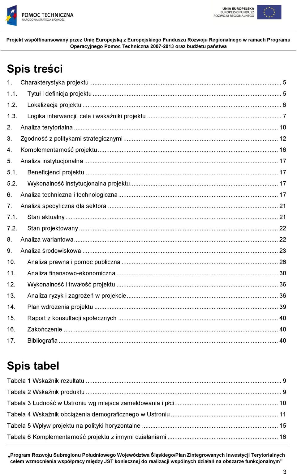 Analiza techniczna i technologiczna... 17 7. Analiza specyficzna dla sektora... 21 7.1. Stan aktualny... 21 7.2. Stan projektowany... 22 8. Analiza wariantowa... 22 9. Analiza środowiskowa... 23 10.