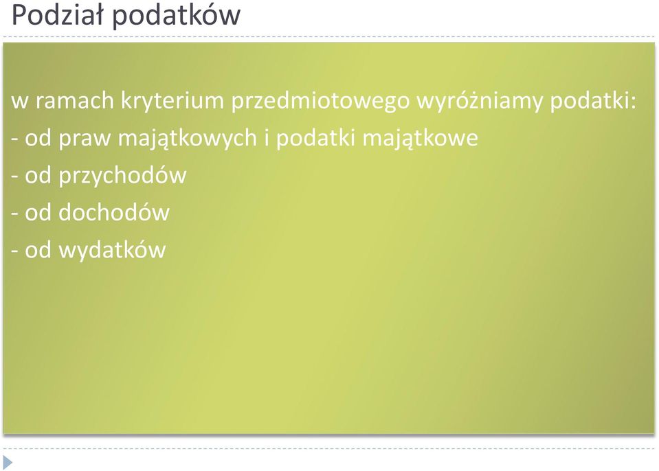 od praw majątkowych i podatki