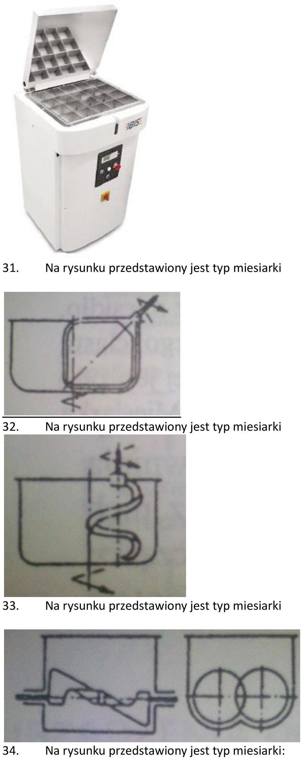 33. Na rysunku przedstawiony jest typ miesiarki