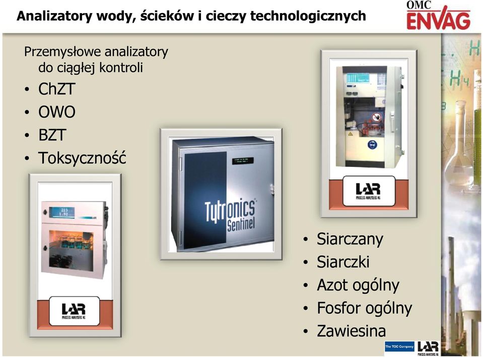 ciągłej kontroli ChZT OWO BZT Toksyczność