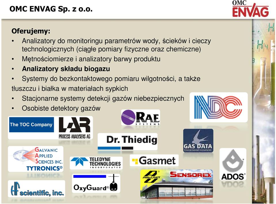 (ciągłe pomiary fizyczne oraz chemiczne) Mętnościomierze i analizatory barwy produktu Analizatory