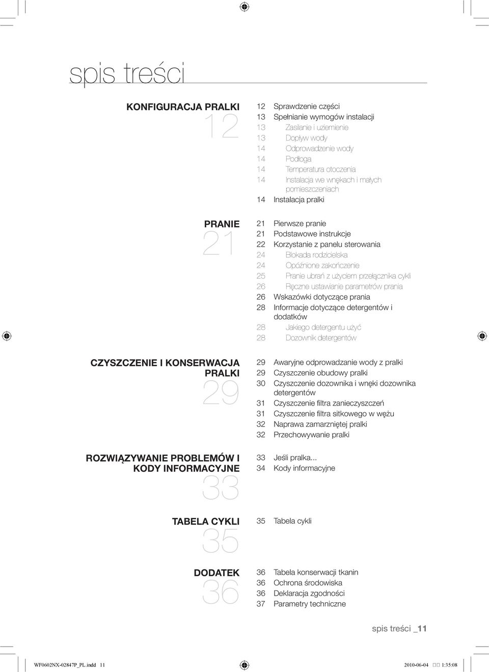 pranie 21 Podstawowe instrukcje 22 Korzystanie z panelu sterowania 24 Blokada rodzicielska 24 Opóźnione zakończenie 25 Pranie ubrań z użyciem przełącznika cykli 26 Ręczne ustawianie parametrów prania