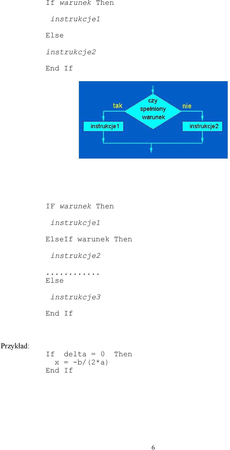 warunek Then instrukcje2.