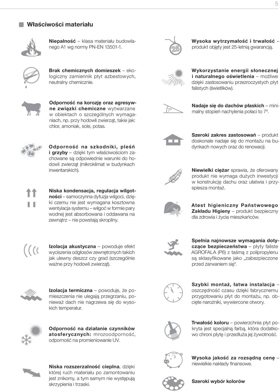 Wykorzystanie energii słonecznej i naturalnego oświetlenia możliwe dzięki zastosowaniu przezroczystych płyt falistych (świetlików).