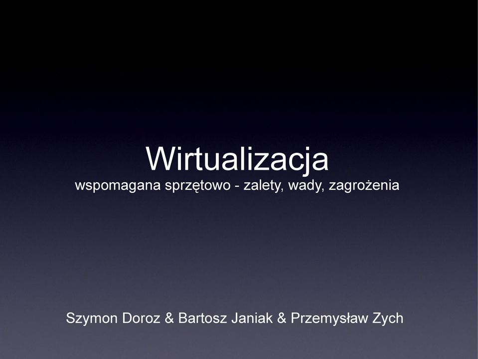 zagrożenia Szymon Doroz &