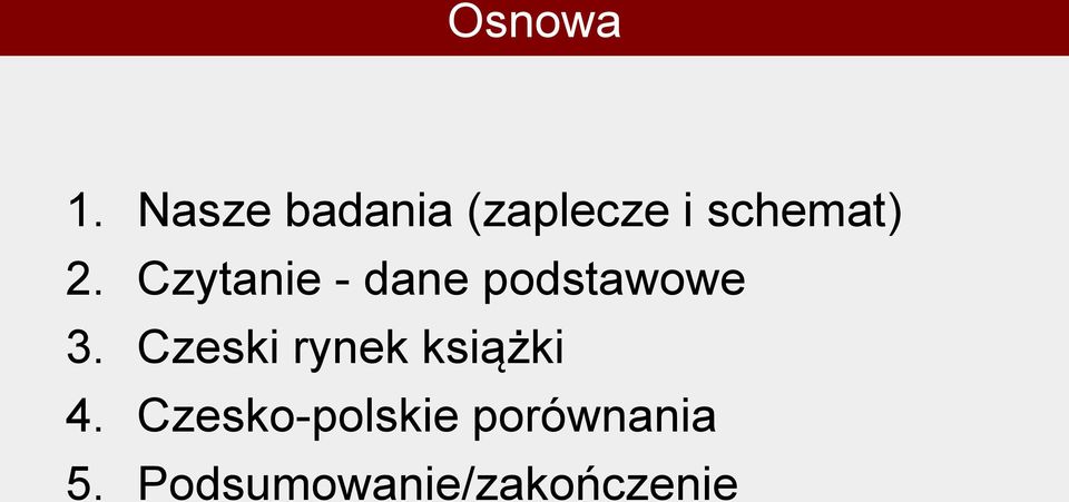 Czytanie - dane podstawowe 3.