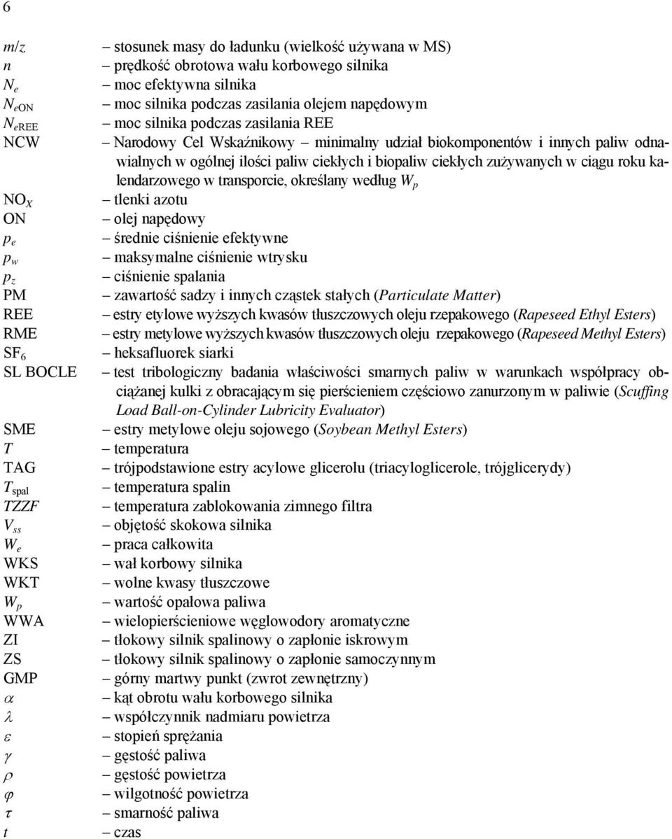 biokomponentów i innych paliw odnawialnych w ogólnej ilości paliw ciekłych i biopaliw ciekłych zużywanych w ciągu roku kalendarzowego w transporcie, określany według W p tlenki azotu olej napędowy