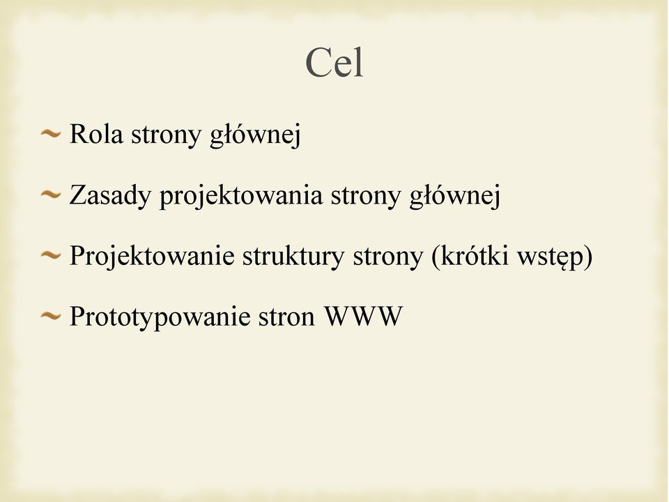 Projektowanie struktury strony