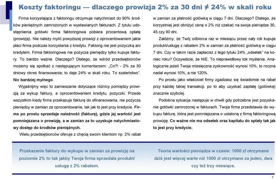 Faktorig nie jest pożyczką ani kredytem. Firma faktoringowa nie pożycza pieniędzy tylko kupuje faktury. To bardzo ważne. Dlaczego?