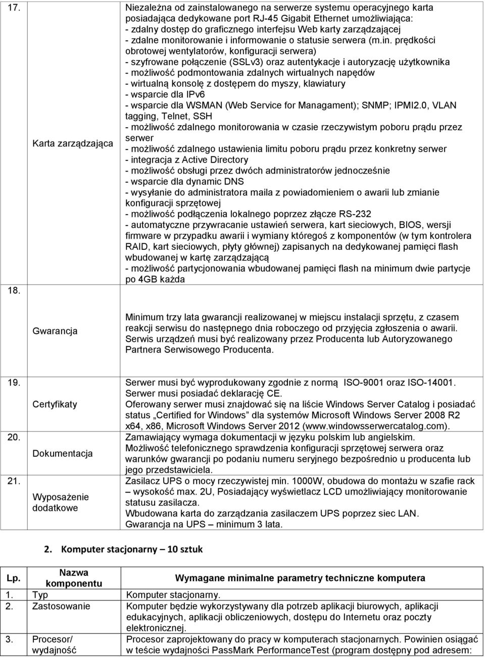 karty zarządzającej - zdalne monitorowanie i inf