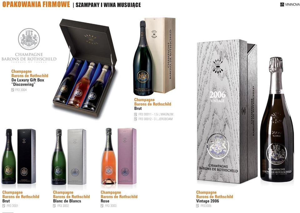 5 L MAGNUM FR3 30012-3 L JEROBOAM Champagne Barons de Rothschild Brut Champagne Barons de