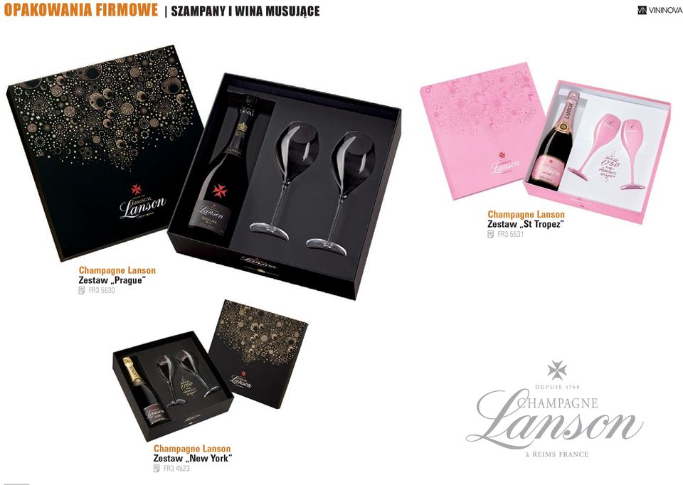 Tropez FR3 5531 Champagne Lanson Zestaw