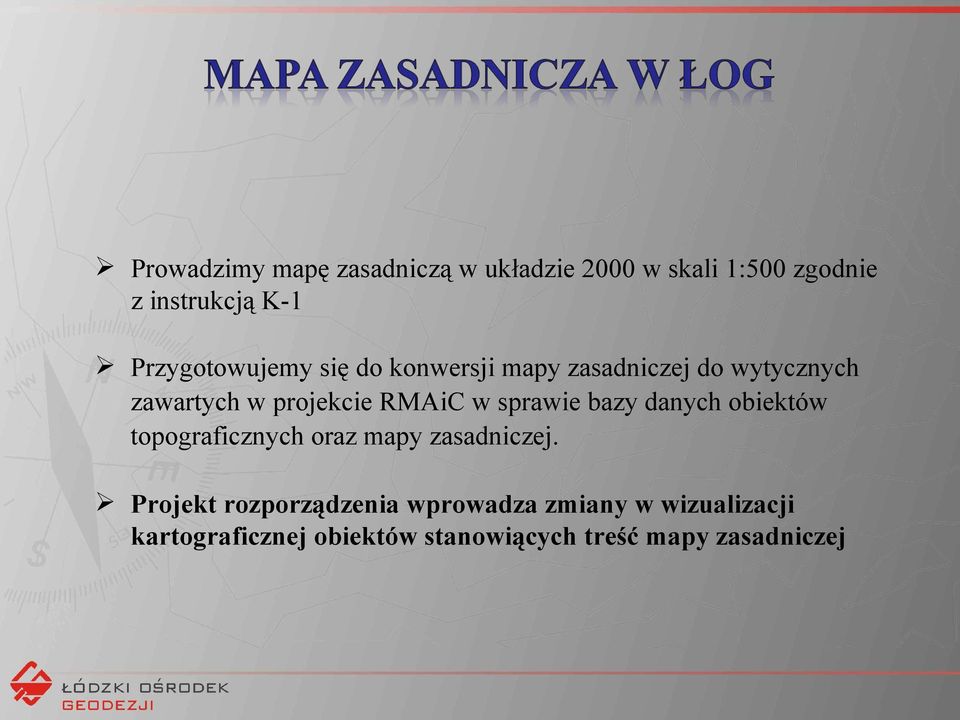 RMAiC w sprawie bazy danych obiektów topograficznych oraz mapy zasadniczej.