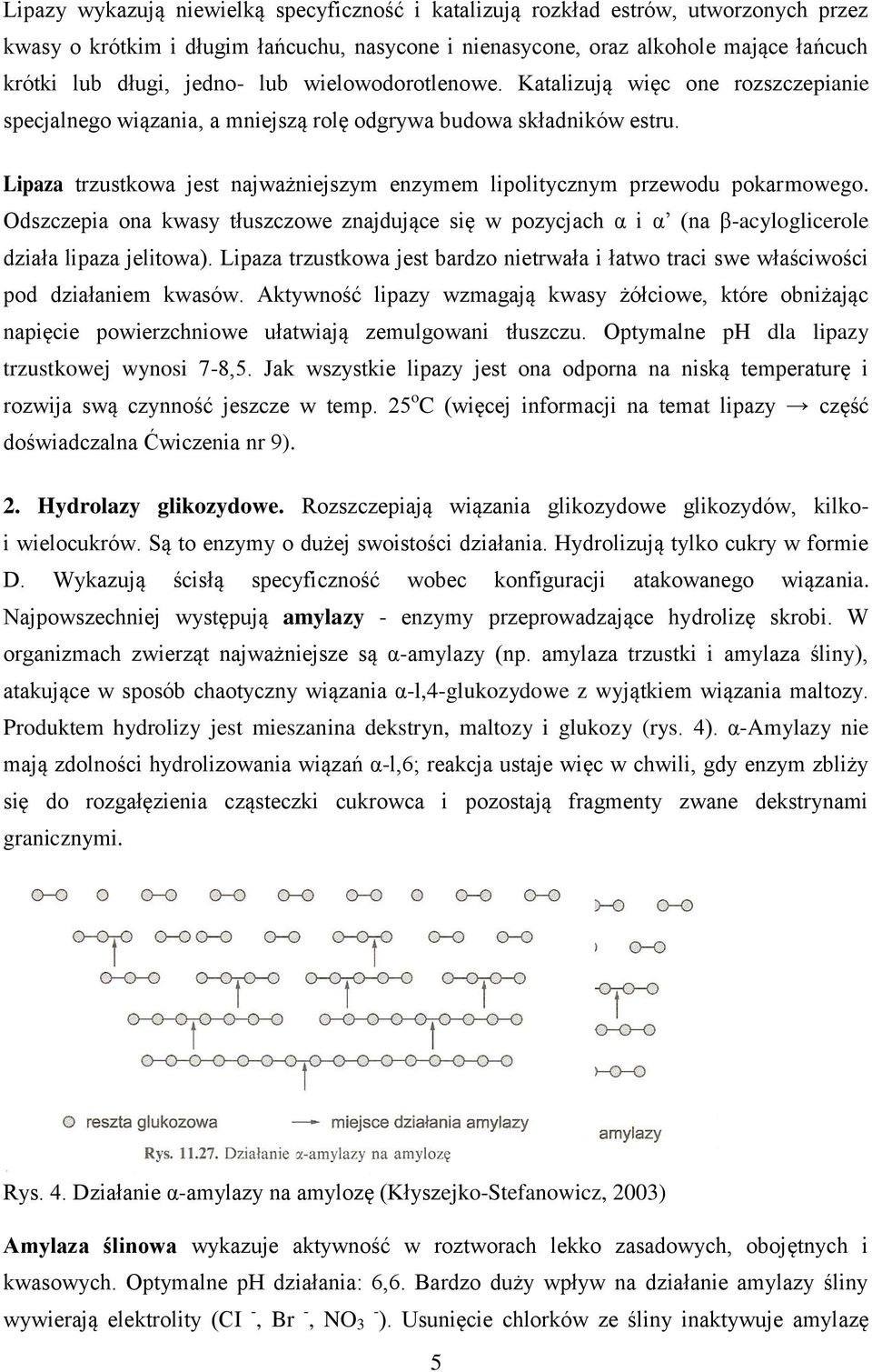 Lipaza trzustkowa jest najważniejszym enzymem lipolitycznym przewodu pokarmowego. Odszczepia ona kwasy tłuszczowe znajdujące się w pozycjach α i α (na β-acyloglicerole działa lipaza jelitowa).