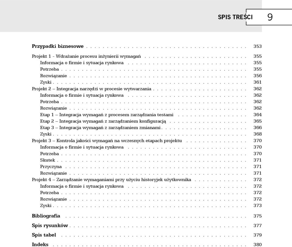 .............................................. 361 Projekt 2 Integracja narzędzi w procesie wytwarzania....................... 362 4.1.Informacja o firmie i sytuacja rynkowa............................. 362 4.1.Potrzeba.