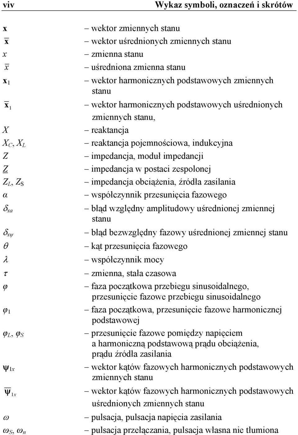 impedancja w postaci impedancja obciążenia, źródła zasilania współczynnik przesunięcia fazowego błąd względny amplitudowy uśrednionej zmiennej stanu błąd bezwzględny fazowy uśrednionej zmiennej stanu