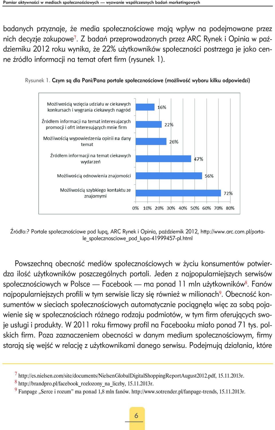 Rysunek 1. Czym są dla Pani/Pana portale społecznościowe (możliwość wyboru kilku odpowiedzi) Źródło:? Portale społecznościowe pod lupą, ARC Rynek i Opinia, październik 2012, http://www.arc.com.