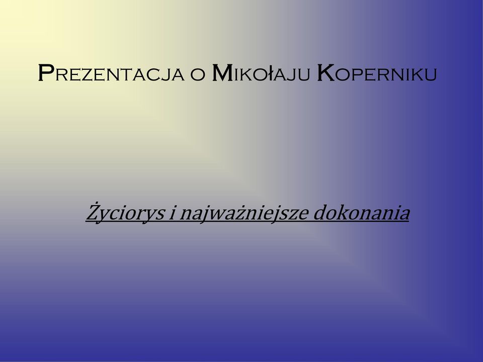 Koperniku