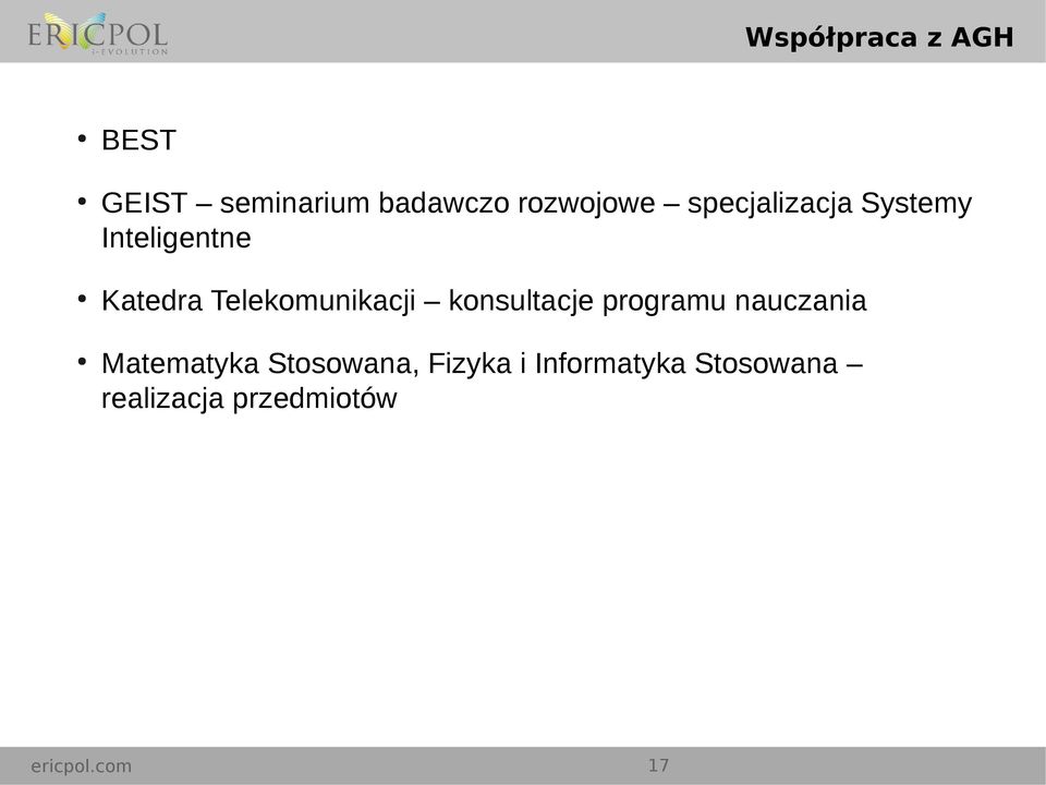 Telekomunikacji konsultacje programu nauczania