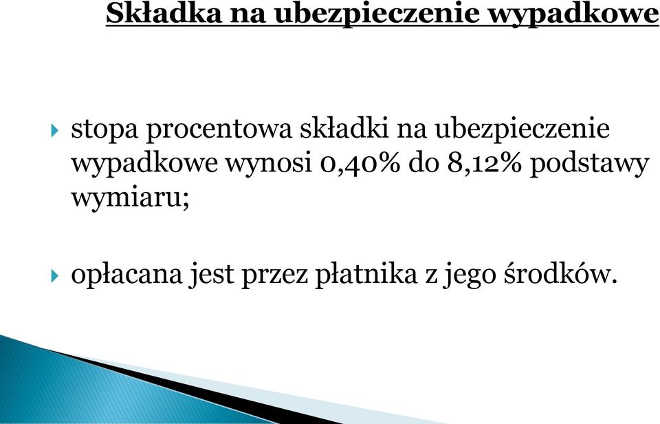 wypadkowe wynosi 0,40% do 8,12% podstawy