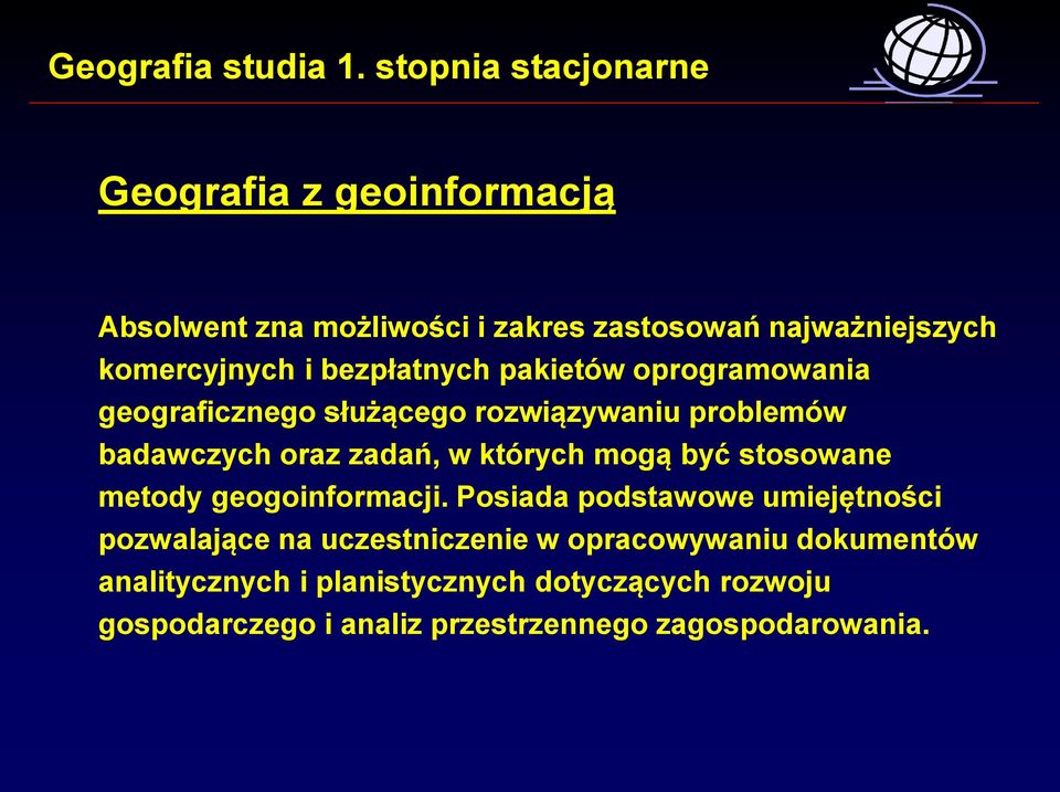 stosowane metody geogoinformacji.