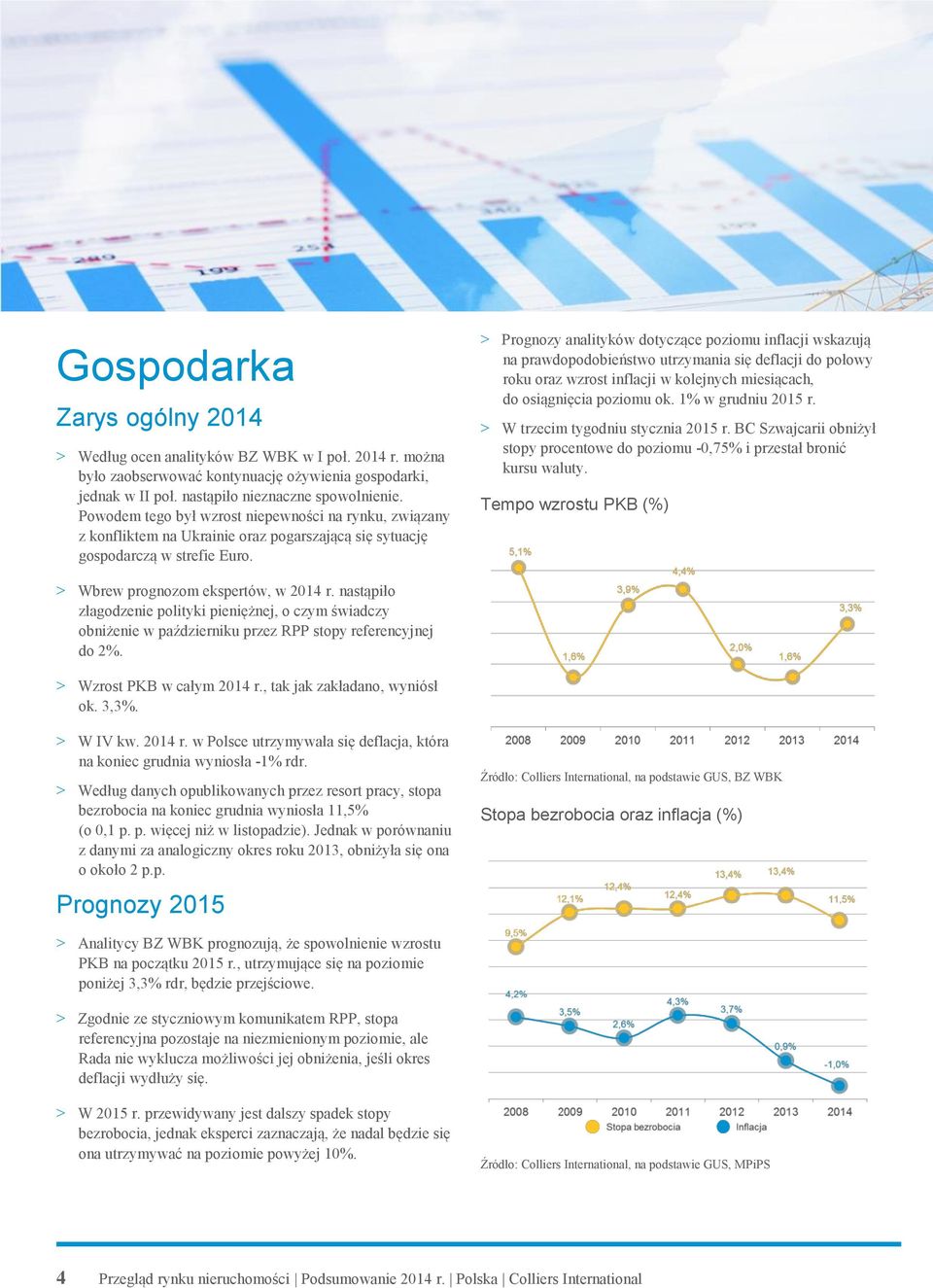 > Prognozy analityków dotyczące poziomu inflacji wskazują na prawdopodobieństwo utrzymania się deflacji do połowy roku oraz wzrost inflacji w kolejnych miesiącach, do osiągnięcia poziomu ok.