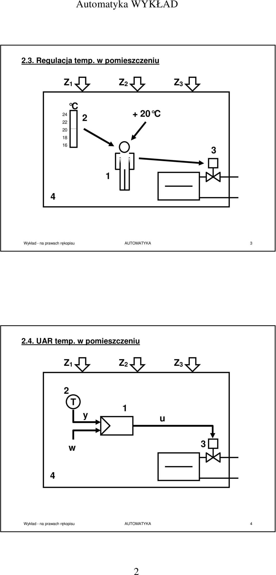 4 Wykład - na prawach rękopisu AUTOMATYKA 3 2.4. UAR temp.