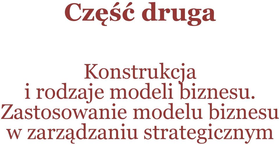 Zastosowanie modelu